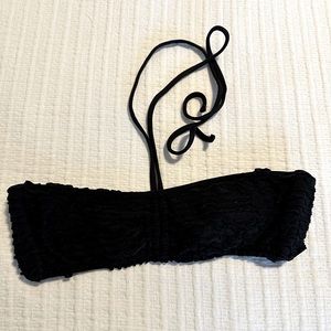 Ralph Lauren black ruffle bikini top